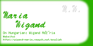 maria wigand business card